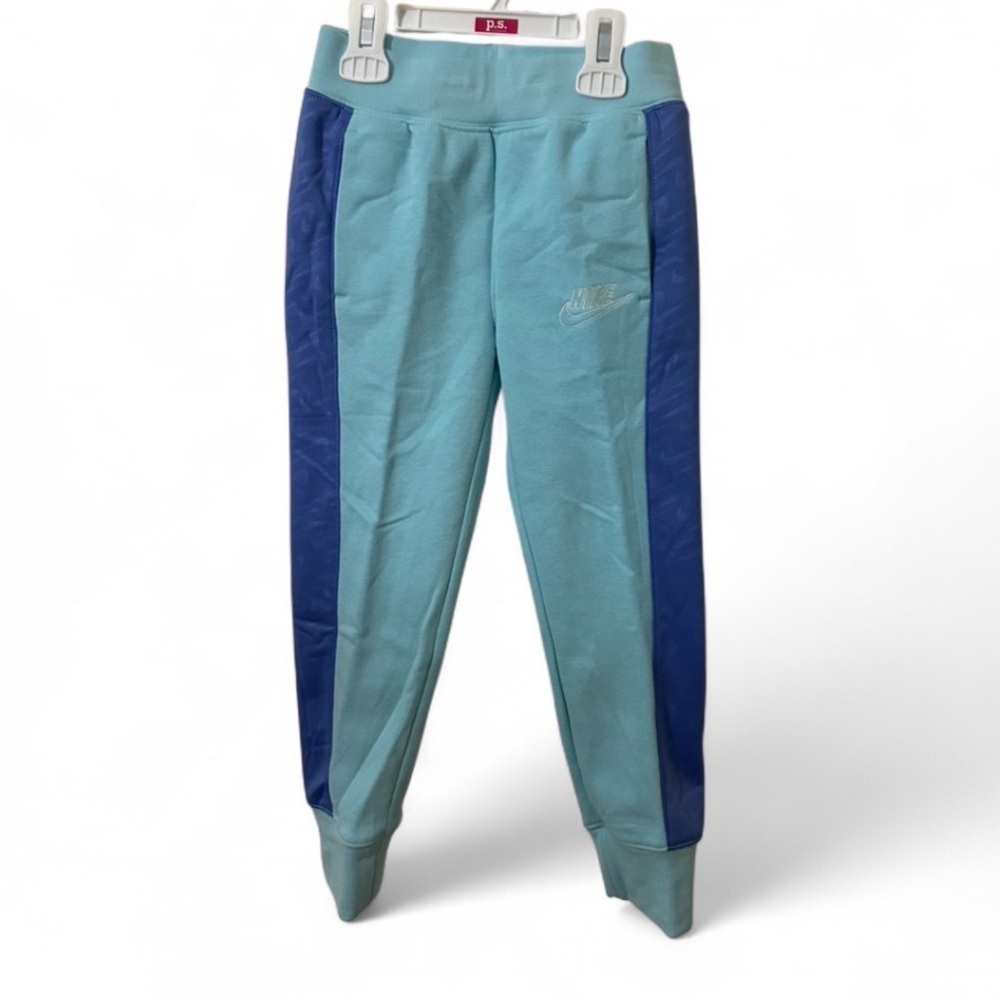 Nike Kids Aqua and Royal Blue Joggers- Girls Size 6